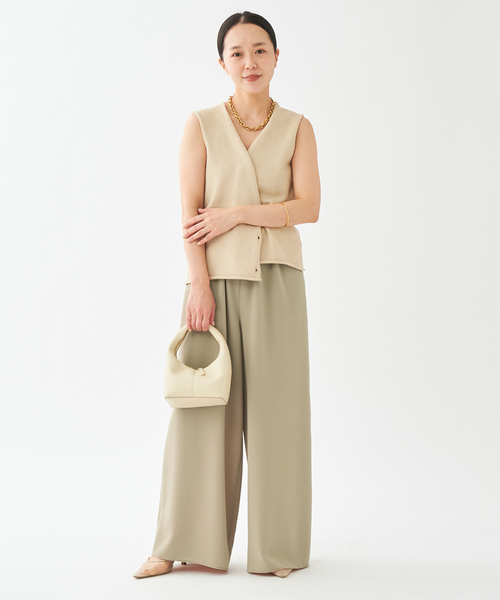 plage(プラージュ)の「《追加》Dry Twill Relax パンツ 2(スラックス・レディース・ベージュ/ブラック・38/36/34)」の19枚目の写真