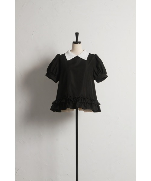tocco closet(トッコ クローゼット)の「【ZOZO限定】襟付きパフスリーブフリルヘムブラウス(シャツ/ブラウス・レディース・オフホワイト/ブラック・M)」の20枚目の写真