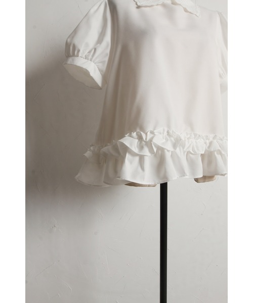 tocco closet(トッコ クローゼット)の「【ZOZO限定】襟付きパフスリーブフリルヘムブラウス(シャツ/ブラウス・レディース・オフホワイト/ブラック・M)」の19枚目の写真