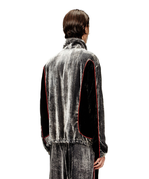 DIESEL ブルゾン 新品 DIESEL ディーゼル デニム レザーコンビネーション ジップ ブルゾン