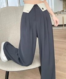 CELENA BEATS | ※バイカラー ハイウエスト タックパンツ(スラックス)