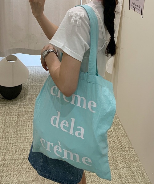 TONE SELECT GOODS(トーンセレクトグッズ)の「urbanfemine./A4収納 英字ロゴトートバッグ U7547(トートバッグ・レディース・ブルー/ホワイト/グリーン/ピンク/レッド/グレー・FREE)」の1枚目の写真