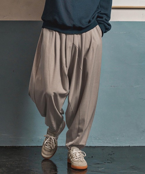 mp13946-Slacks Fabric Sarrouel Pants サルエルパンツ(A54825cmb