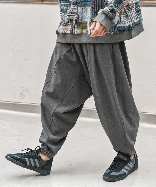 mp13946-Slacks Fabric Sarrouel Pants サルエルパンツ(A54825cmb