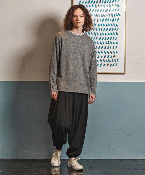 CAMBIO（カンビオ）の「mp13946-Slacks Fabric Sarrouel Pants サルエルパンツ(A54825cmb)（その他パンツ・メンズ・チャコールグレー/ブラック/ベージュ/ブラウン・L/M/S）」の13枚目の写真