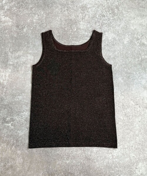 fredy emue（フレディエミュ）の「ラメニットタンクトップ（タンクトップ・レディース・オフホワイト/グレー/ブラウン/ブラック・38）」の14枚目の写真
