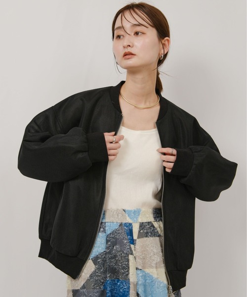 palm RICHE(ポームリシュ)の「メッシュダンボールブルゾン(ブルゾン・レディース・ライトグレー/ブラック/ミント・M)」の12枚目の写真