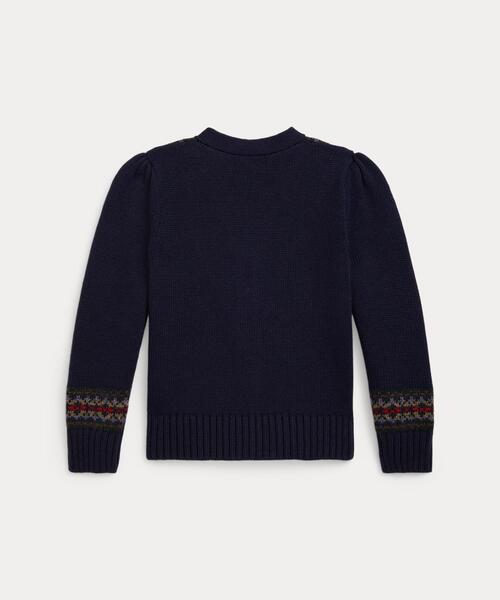 セール】フェア アイル コットンブレンド Vネック カーディガン