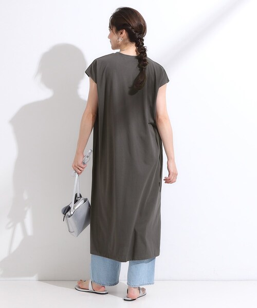 Cutie Blonde（キューティーブロンド）の「【2点セット】クロシェ編みレースベスト＋Tシャツワンピースセット（ワンピース・レディース・チャコールグレー/ダークブラウン・00）」の14枚目の写真