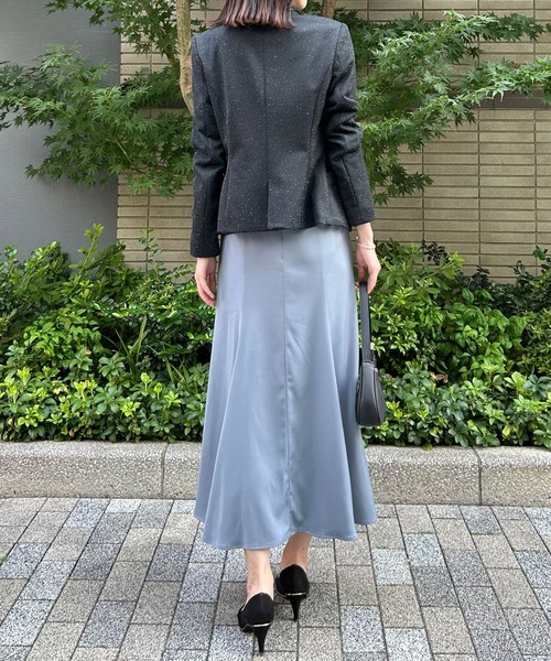 etre pret（エトレプレ）の「多サイズ対応 ツイード調テーラードジャケット（スーツジャケット・レディース・ネイビー/ブラック・5号/7号/9号/11号/13号）」の12枚目の写真