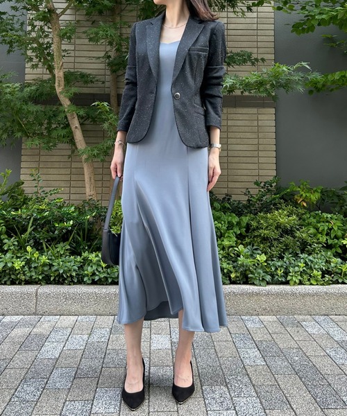 etre pret（エトレプレ）の「多サイズ対応 ツイード調テーラードジャケット（スーツジャケット・レディース・ネイビー/ブラック・5号/7号/9号/11号/13号）」の7枚目の写真