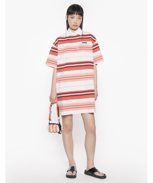 Maison Kitsune(メゾンキツネ)の「MAISON KITSUNE LABEL MULTI STRIPES POLO DRESS(ワンピース・レディース・マルチ・XS/S)」の3枚目の写真