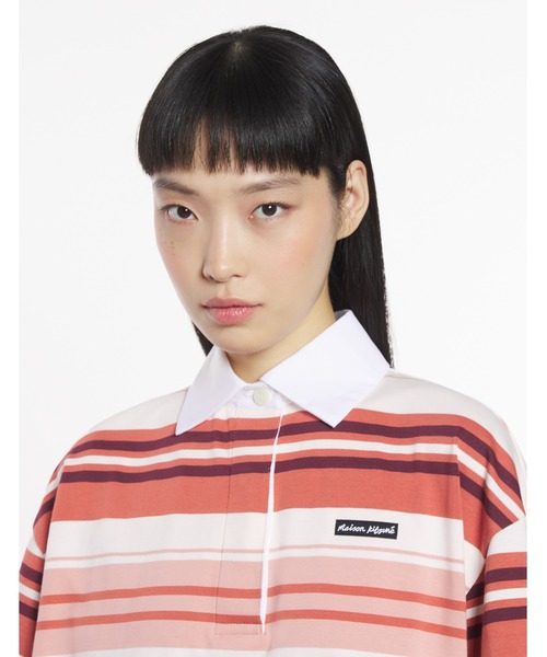 Maison Kitsune(メゾンキツネ)の「MAISON KITSUNE LABEL MULTI STRIPES POLO DRESS(ワンピース・レディース・マルチ・XS/S)」の6枚目の写真