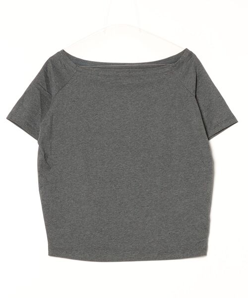 Per sist ence(パーシエンス)の「オフショル半袖Tシャツ(Tシャツ/カットソー・レディース・チャコールグレー/グレー/ネイビー/ブラック/ホワイト・LARGE/MEDIUM)」の18枚目の写真