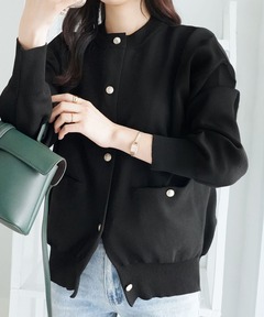 シャツドッキング襟付きカーデ（ニット/セーター）｜Arpege