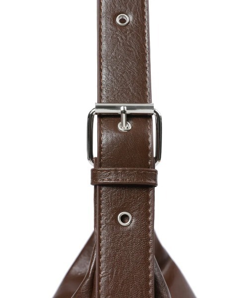 MUCENT(ムセント)の「◇MUCENT◇ブランド直輸入正規品/ポート ダブルリングル レザー ショルダーバッグ PORT DOUBLE RINGLE LEATHER SHOULDER BAG(ショルダーバッグ・レディース・ブラウン/ブラック・FREE)」の3枚目の写真