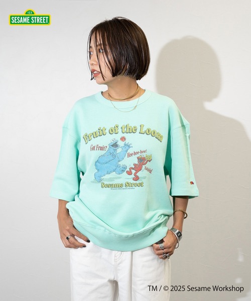 SESAME STREET×FTL ハーフスリーブ甘編 / セサミ / プルオーバー