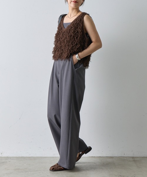 COLONY 2139（コロニートゥーワンスリーナイン）の「フリンジニットショートベスト（ベスト・レディース・ブラウン/ブラック/ベージュ・FREE）」の18枚目の写真