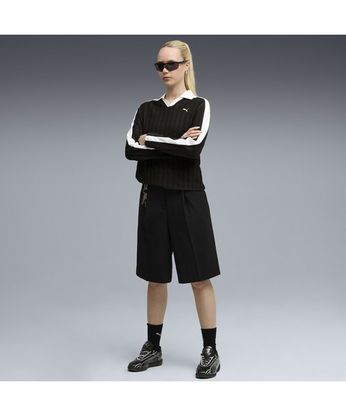 PUMA(プーマ)の「PUMA プーマ ウィメンズ T7 リラックスド 長袖 ポロシャツ(ポロシャツ・レディース・イエロー/オフホワイト/ブラック・SMALL/X-LARGE/LARGE/MEDIUM)」の5枚目の写真