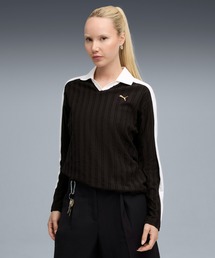 PUMA | PUMA プーマ ウィメンズ T7 リラックスド 長袖 ポロシャツ(ポロシャツ)