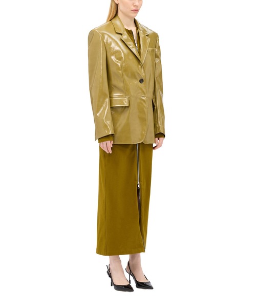 MSGM(エムエスジーエム)の「ジップディテール ロングジャージードレス(ワンピース・レディース・オリーブ/ブラック・S/M)」の3枚目の写真