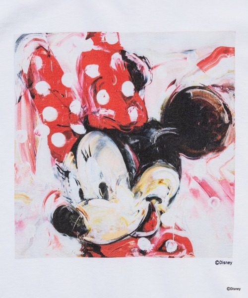 Disney（ディズニー）の「MINNIE MOUSE / T-SHIRT（Tシャツ/カットソー・メンズ・ホワイト/ブラック・M/L/XL/XXL）」の5枚目の写真