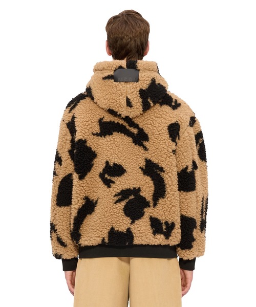 MSGM（エムエスジーエム）の「「FOLLOW THE RABBIT」フード付き ボアジップジャケット（ブルゾン・メンズ・ベージュ系・46）」の2枚目の写真