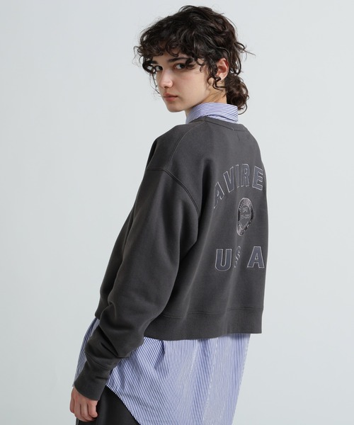 AVIREX(アヴィレックス)の「AVIREX 50th VARSITY CREW SWAET/バーシティークルーネックスウェット(スウェット・レディース・エンジ/チャコールグレー/オフホワイト・F)」の3枚目の写真
