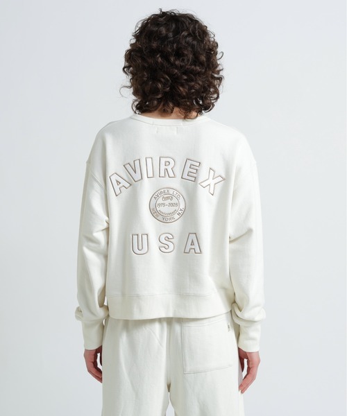 AVIREX(アヴィレックス)の「AVIREX 50th VARSITY CREW SWAET/バーシティークルーネックスウェット(スウェット・レディース・エンジ/チャコールグレー/オフホワイト・F)」の15枚目の写真
