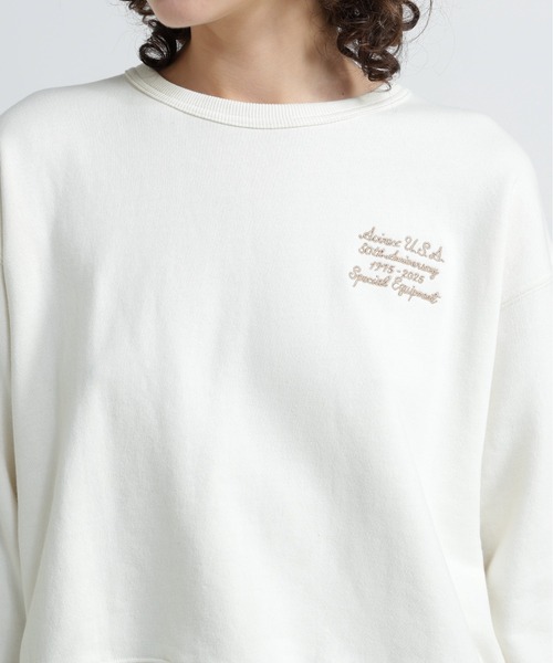 AVIREX(アヴィレックス)の「AVIREX 50th VARSITY CREW SWAET/バーシティークルーネックスウェット(スウェット・レディース・エンジ/チャコールグレー/オフホワイト・F)」の16枚目の写真