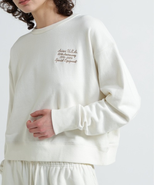 AVIREX(アヴィレックス)の「AVIREX 50th VARSITY CREW SWAET/バーシティークルーネックスウェット(スウェット・レディース・エンジ/チャコールグレー/オフホワイト・F)」の17枚目の写真