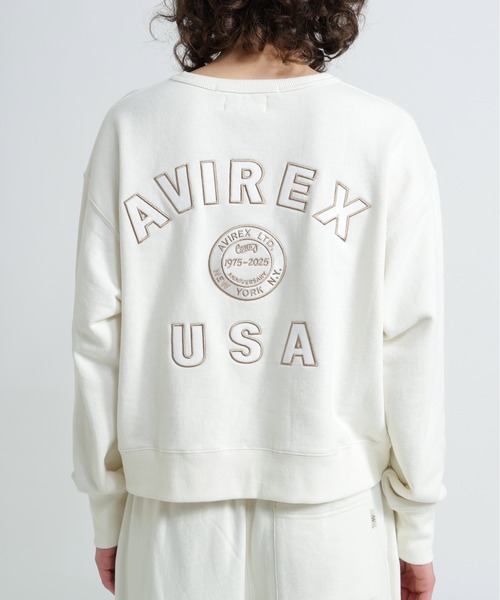 AVIREX(アヴィレックス)の「AVIREX 50th VARSITY CREW SWAET/バーシティークルーネックスウェット(スウェット・レディース・エンジ/チャコールグレー/オフホワイト・F)」の19枚目の写真