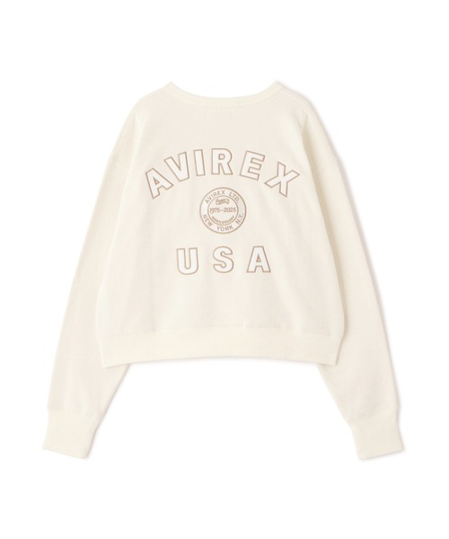 AVIREX(アヴィレックス)の「AVIREX 50th VARSITY CREW SWAET/バーシティークルーネックスウェット(スウェット・レディース・エンジ/チャコールグレー/オフホワイト・F)」の21枚目の写真