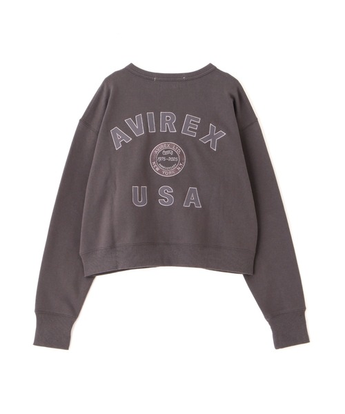 AVIREX(アヴィレックス)の「AVIREX 50th VARSITY CREW SWAET/バーシティークルーネックスウェット(スウェット・レディース・エンジ/チャコールグレー/オフホワイト・F)」の9枚目の写真