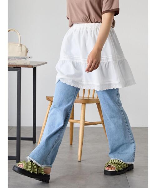 ehka sopo（エヘカソポ）の「柄アソートギャザーミニスカート（スカート・レディース・ブラウン/ブラック/オフホワイト・F）」の2枚目の写真