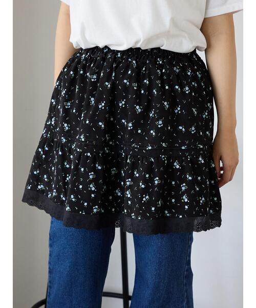 ehka sopo（エヘカソポ）の「柄アソートギャザーミニスカート（スカート・レディース・ブラウン/ブラック/オフホワイト・F）」の6枚目の写真
