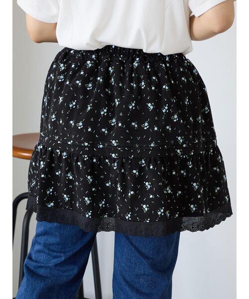 ehka sopo（エヘカソポ）の「柄アソートギャザーミニスカート（スカート・レディース・ブラウン/ブラック/オフホワイト・F）」の7枚目の写真