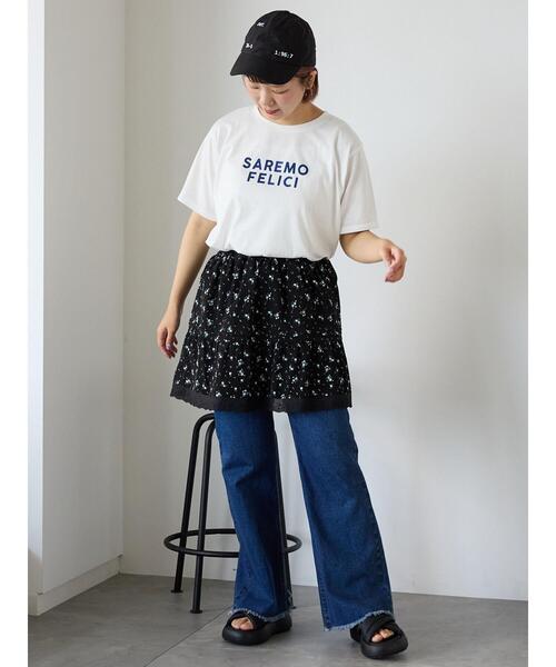 ehka sopo（エヘカソポ）の「柄アソートギャザーミニスカート（スカート・レディース・ブラウン/ブラック/オフホワイト・F）」の10枚目の写真