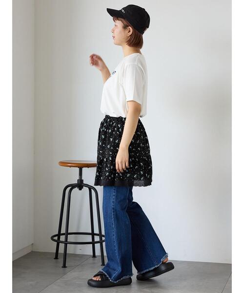 ehka sopo（エヘカソポ）の「柄アソートギャザーミニスカート（スカート・レディース・ブラウン/ブラック/オフホワイト・F）」の11枚目の写真
