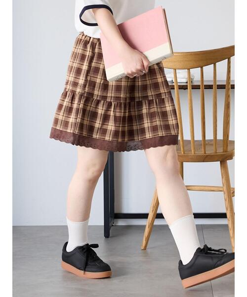 ehka sopo（エヘカソポ）の「柄アソートギャザーミニスカート（スカート・レディース・ブラウン/ブラック/オフホワイト・F）」の13枚目の写真