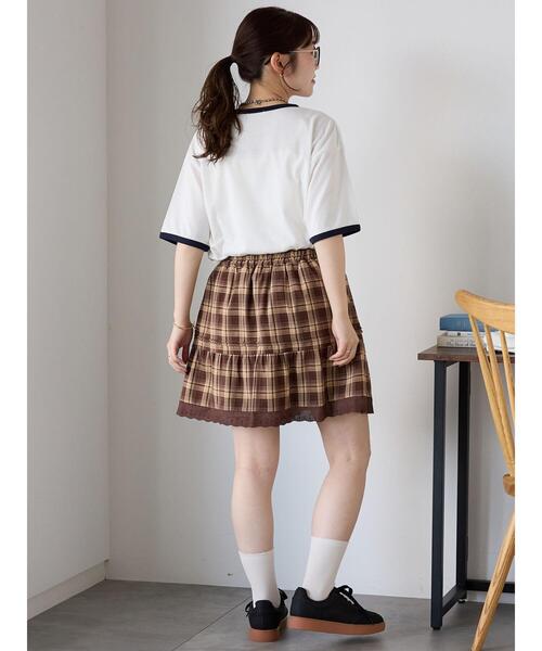 ehka sopo（エヘカソポ）の「柄アソートギャザーミニスカート（スカート・レディース・ブラウン/ブラック/オフホワイト・F）」の20枚目の写真