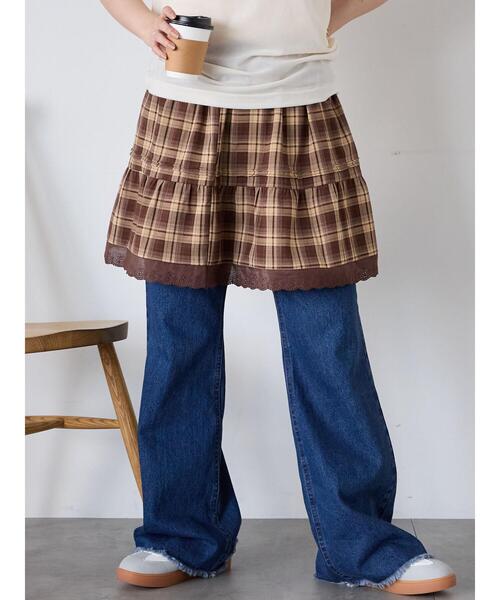 ehka sopo（エヘカソポ）の「柄アソートギャザーミニスカート（スカート・レディース・ブラウン/ブラック/オフホワイト・F）」の21枚目の写真