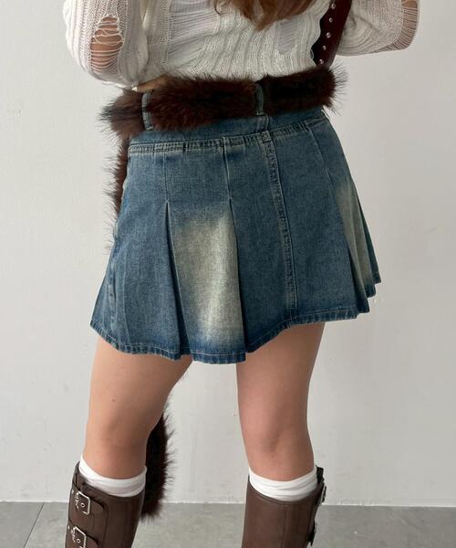 WEGO（ウィゴー）の「WEGO/ファーベルト（ベルト・レディース・ダークブラウン/ライトグレー・FREE）」の10枚目の写真