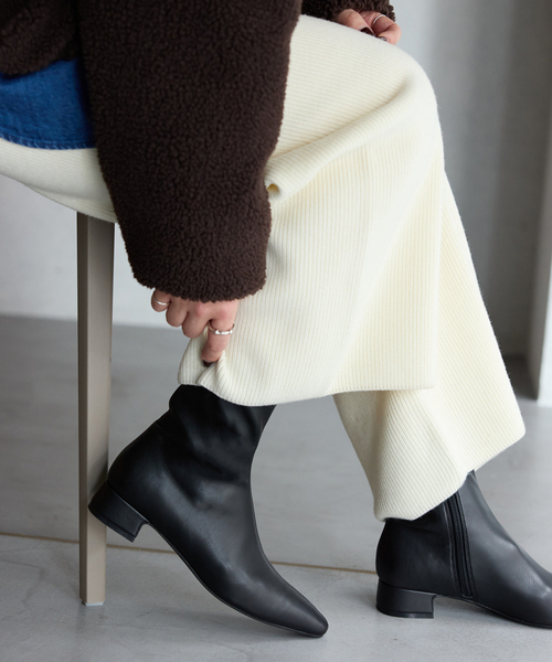 LE TALON（ルタロン）の「《追加》3cmフレンチスクエアフィットショートブーツ（ブーツ・レディース・ブラック系その他/ブラウン/ブルー系その他/キャメル・SMALL/X-SMALL/X-LARGE/LARGE/MEDIUM）」の19枚目の写真