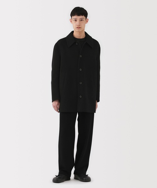 MUJI Labo〕紳士 カシミヤ混ショートステンカラーコート（ステンカラー