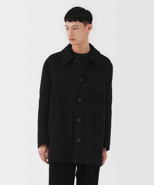 MUJI Labo〕紳士 カシミヤ混ショートステンカラーコート（ステンカラー