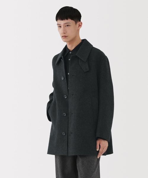 MUJI Labo(ムジラボ)の「〔MUJI Labo〕紳士 カシミヤ混ショートステンカラーコート(ステンカラーコート・メンズ・ブラック/ダークグレー・M/L/XL)」の7枚目の写真
