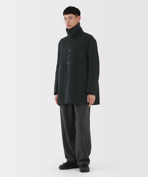 カシミヤ混ショートステンカラーコート　MUJI Labo MUJI Labo〕紳士 カシミヤ混ショートステンカラーコート（ステンカラー
