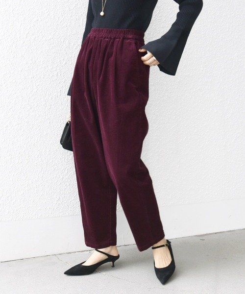 SHIPS.me（シップスミー）の「【ZOZO限定】SHIPS.me:イージー コーデュロイ パンツ（その他パンツ・レディース・ブラック/ダークグリーン/ボルドー/オフホワイト/モカ/グレー/ネイビー・マルチサイズ）」の7枚目の写真