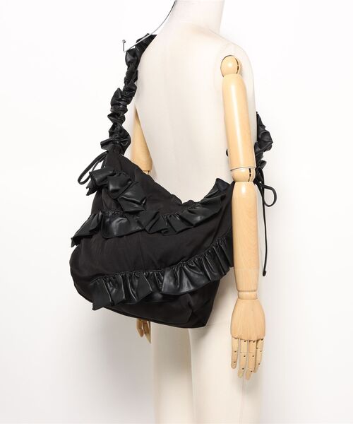 Heather（ヘザー）の「フリルシャーリングBAG　594273（ショルダーバッグ・レディース・アイボリー/ブラック・ONE SIZE）」の19枚目の写真